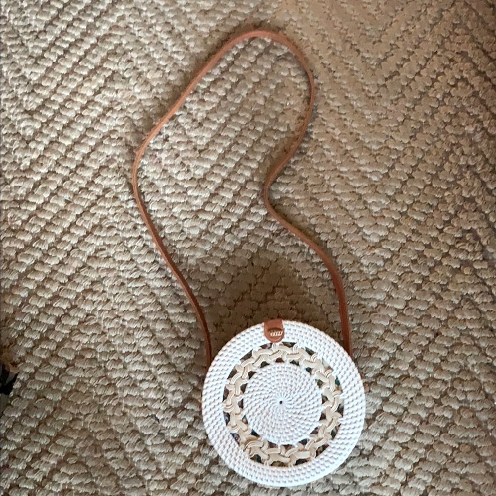 Round Crossbody Rattan bag